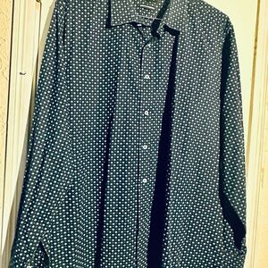 Stylish Black and White Polka Dot Shirt